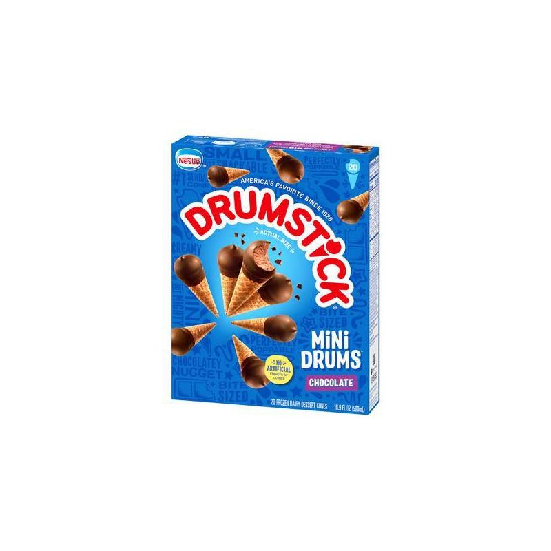 Nestle Drumstick Chocolate Mini Frozen Sundae Cones - 16.9oz/20ct, 3 of 12