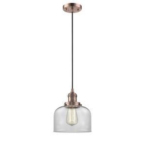 Bell - 1 Light Cord Hung Mini Pendant In Industrial Style-10 Inches Tall and 8 Inches Wide - 1 of 1