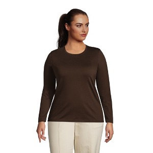 Lands' End Women's Relaxed Supima Cotton T-Shirt - 1 of 4