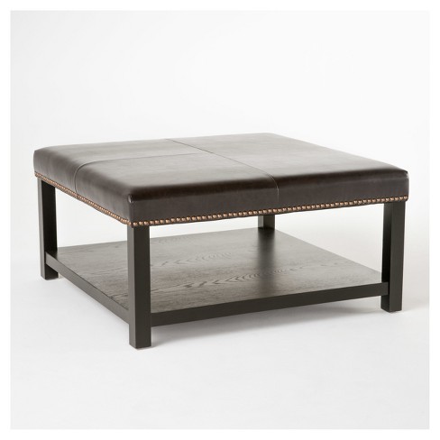 Target store leather ottoman