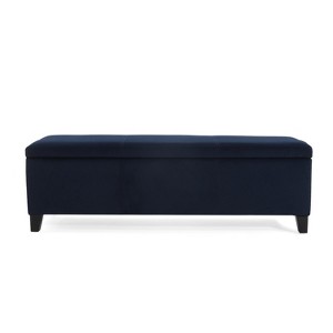 Christopher Knight Home Glouster Velvet Upholstered Storage Ottoman - 1 of 4
