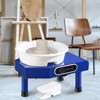 VEVOR Pottery Wheel, 10in Ceramic Wheel Forming Machine, Foot Pedal ABS Detachable Basin, 60-300RPM Adjustable Speed Manual LCD Panel, Blue - 2 of 4