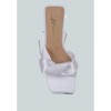 Pristine Satin Strap Triangular Block Heel Sandals Women - 4 of 4
