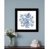 HomeRoots Floral Calligraphy Sketches Black Framed Print Wall Art - 2 of 4