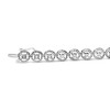 Haus of Brilliance Silver 1/2 Ctw Diamond Nested Circle Miracle Set Open Wheel Link Bracelet - 4 of 4