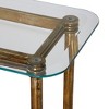 Uttermost Bright Gold Console Table with Dual Glass Surfaces - 4 of 4