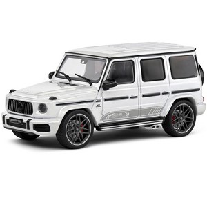 2022 Mercedes-Benz AMG G63 Diamond White Metallic with Graphics 1/43 Diecast Model Car by Solido - 1 of 1