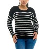 Derek Heart Striped Long Sleeve Scoop Neck Tunic Sweater - 4 of 4