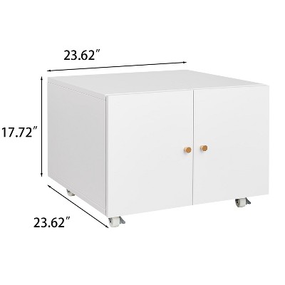 Dolonm Black /White Metal Printer Stand with File Cabinet, Storage Cabinet