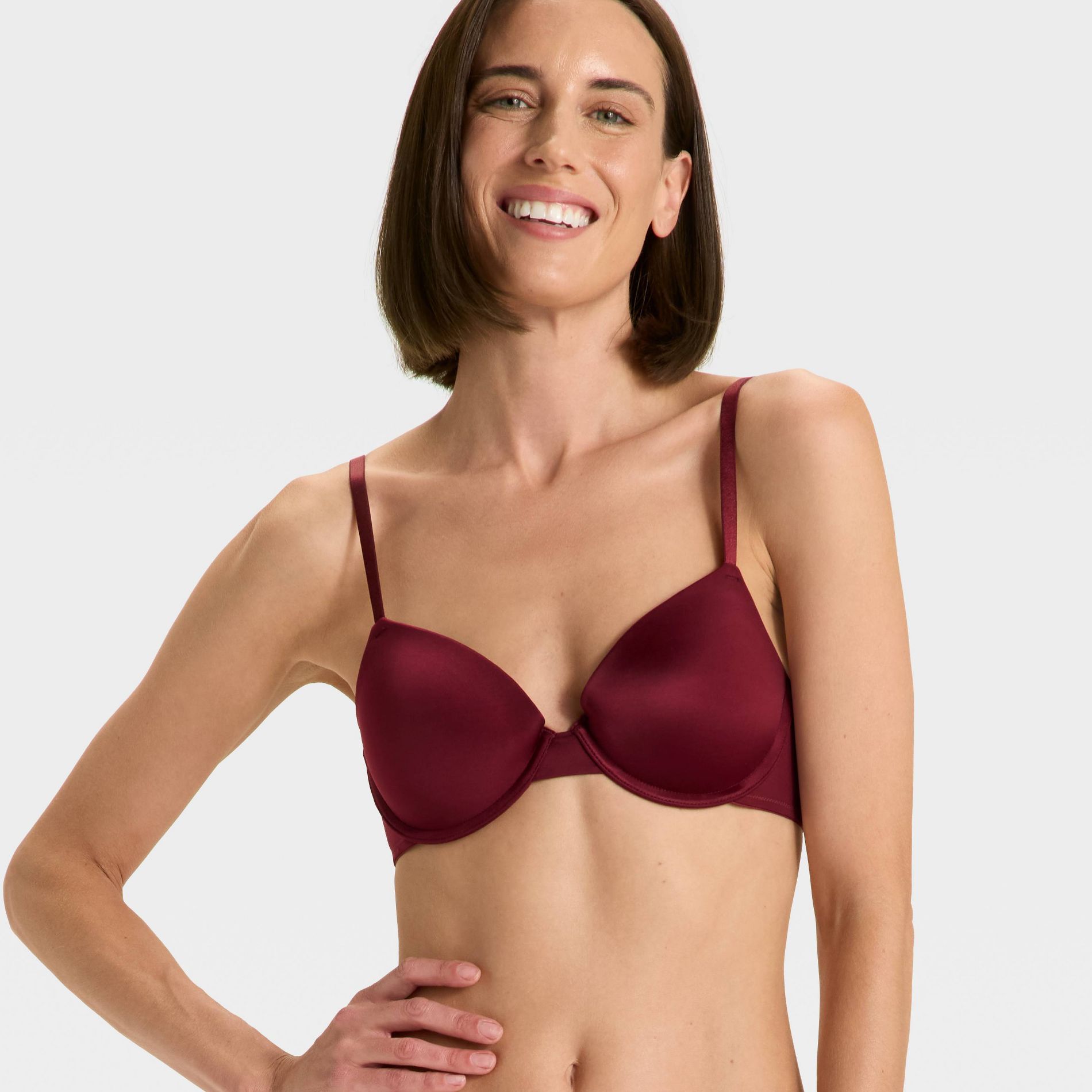 Women's Demi T-Shirt Push-Up Bra - Auden™ Berry Red 34B