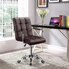 Yaheetech Modern Office Chair Height Adjustable Swivel Chair Mid Back PU Leather Chair - 2 of 4
