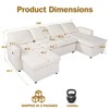 Vipbear U Shaped Sectional Sleeper Sofa with Pull Out Bed,4 Seat Modular Sofa with Adjustable Backrest/2 Storage Seats,Comfy Couch Tool-Free Assembly - 2 of 4
