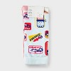 Women's Sardines 3pk Crew Socks - A New Day™ Aqua/Ivory/Red 4-10: Floral Knit, Tagless, Smooth Toe Seams - 2 of 3