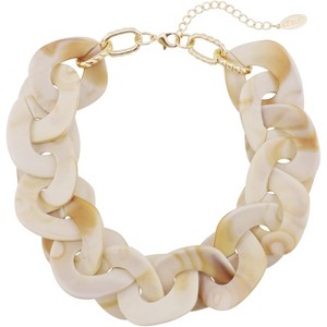 Chunky Acrylic Cuban Chain Choker Necklace - Bold Bib Collar for Women - 1 of 4