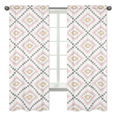 Sweet Jojo Designs Window Panels 2pk - Aztec Print