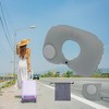 Unique Bargains Inflatable Travel Pillow Press to Inflate for Airplane Train Office - 2 of 4