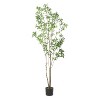 Sapphtopaz Artificial Pieris Tree with Pot, Faux Plants Artificial Trees Indoor with Natural Wood Trunk, Room Decor for Home, Foyer - 4 of 4