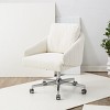Blayke Boucle Adjustable Swivel Desk Chair - SFV5057 - Ivory/Silver - Safavieh Couture - 2 of 4