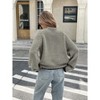 Women's Casual Knit Cardigan Front Tie Bell Long Sleeves Open Front Lightweight Sweater Cardigan - 4 of 4