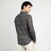 Campus Sutra Men Men's Charcoal Black Gauzy Heathered Shirt - 4 of 4