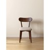 Grungis Polyester Kitchen Chair Set of 2,Upholstered Dining Chairs with Curved Backrest and Wood Legs for Dining Room,Kitchen - 2 of 4