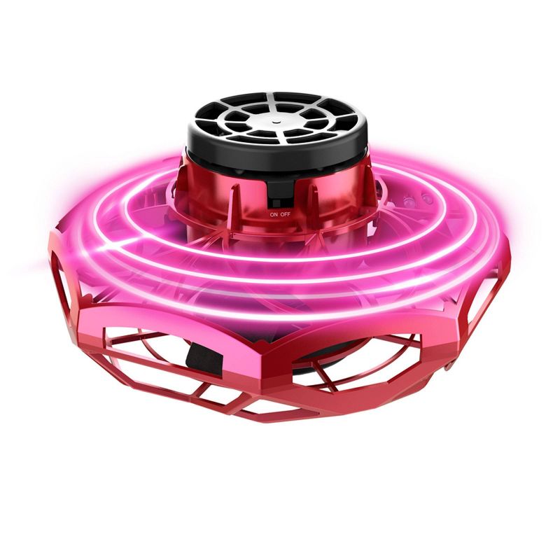 Hyper Cyberspin Motorized LED Flying Disc - Red, 5 of 10