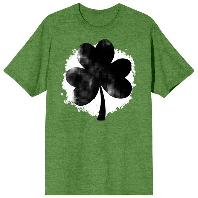 St Pats Black Cloverleaf Crew Neck Short Sleeve Irish Heather Men's T ...