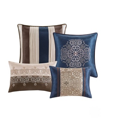 Navy Jacquard California King 24-Piece Bedding Set