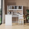 Lyngins Home Office Desk with Hutch, 2-Tier Open Shelf + 2 Large Drawers, Waterproof Scratch-Proof Desktop, Computer Desk/Writing Desk for Study Room - 2 of 4