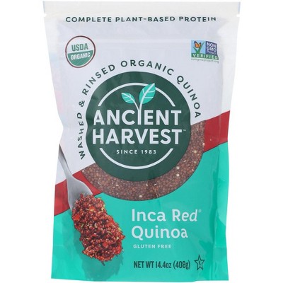 Ancient Harvest Organic Whole Grain Gluten-Free Inca Red Quinoa - 12 pack, 14.4 oz