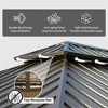 DOMETOUR 12'x18' Hardtop Gazebo, Wood-Look Aluminum Frame, Steel Double Roof, Curtains & Netting, Outdoor Pavilion for Patio, Deck, Lawn - 4 of 4