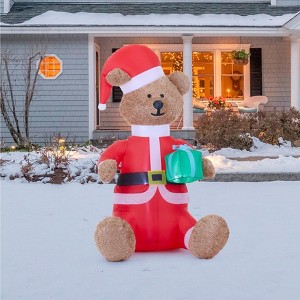 BrylaneHome 6' Inflatable Santa Bear - 1 of 1