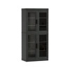 Dovelina Vertical Bookshelf Combination with Adjustable Shelves--Glass Door - 3 of 4