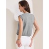 INSPIRE CHIC Women's Sweater Sleeveless Crew Neck Button Down Crochet Chunky Knit Vest - 4 of 4