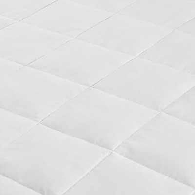 King Size White Knitted Reversible Blanket with Down Alternative Fill