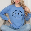Simply Sage Market Women's Graphic Sweatshirt Choose Happy Lightning Eyes - 2 of 3