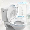 2 Pcs 17" Round Toilet Seat with Toddler Seat Built in, Soft Close, Easy to Install & Clean, Safe PP Material, Fits Both Adult and Child, White - 4 of 4