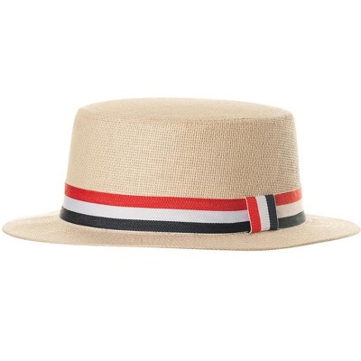 Underwraps Adult Costume Straw Hat w/ Flag Band | One Size