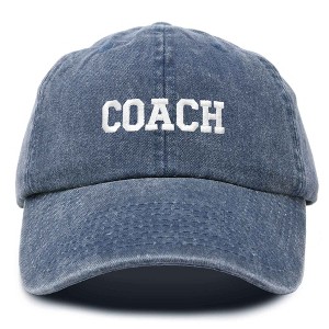 Dalix Coach Embroidered Sports League Baseball Cap Adjustable Dad Hat Mens - 1 of 4