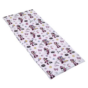 NoJo Disney Minnie Mouse I am Awesome Lavender, Pink and White, Daisy Duck Rainbow Hearts and Stars Preschool Nap Pad Sheet - 1 of 4