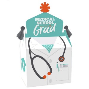 Big Dot of Happiness Medical School Grad - Treat Box Party Favors - Doctor Graduation Party Goodie Gable Boxes - Set of 12 - 1 of 4