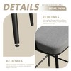 Lirago 360 degree Swivel Bar Chairs Set of 2-Black & Gray Metal Leg Stools with Soft Cushioned Backrest, Modern Kitchen & Dining Furniture - 4 of 4