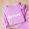 Simply Sage Market Women's Lightweight Garment Dyed Graphic Sweatshirt Be Mine Cursive Heart - 3 of 4