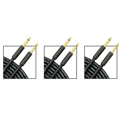 Musician's Gear Standard Instrument Cable - 20 ft. - 3 Pack