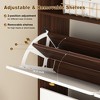 ACEPANO 39.4 in. H Freestanding Shoe Cabinet with 4 Flip-Out Drawers, Wooden Handles & Anti-Tip Device-Walnut - 3 of 4
