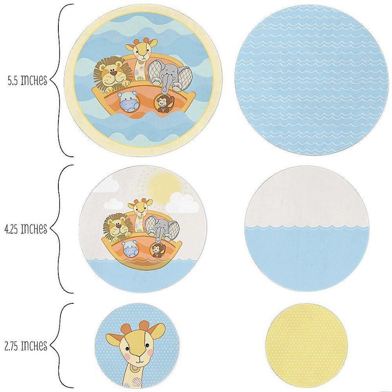 Big Dot of Happiness Noah's Ark - Baby Shower or Birthday Party Giant Circle Confetti - Party Decorations - Large Confetti 27 Count, 2 of 8