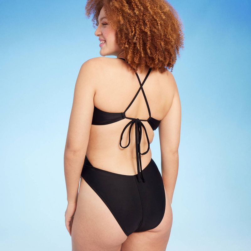 Women's Cross Front Cut Out Extra Cheeky One Piece Swimsuit - Wild Fable™, 6 of 7
