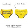 Big Dot of Happiness Grand Slam - Fastpitch Softball - Diaper Shaped Raffle Ticket Inserts - Baby Shower Activities - Diaper Raffle Game - Set of 24 - 2 of 4
