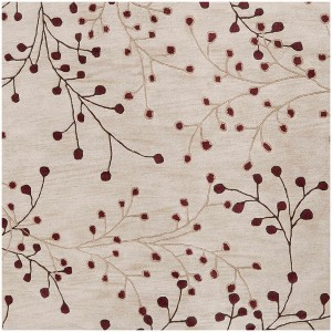 Hauteloom Elsu Beige&Burgandy Wool Rug - 1 of 4
