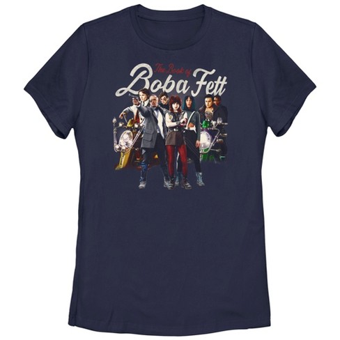 Women's Star Wars: The Book of Boba Fett Drash and Skad New Security Team  T-Shirt - Navy Blue - 2X Large